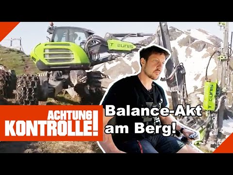 "Extrem STEIL!" 👀 Mit dem SPEZIALBAGGER in 2200 Meter Höhe! |1/2| Kabel Eins | Achtung Kontrolle