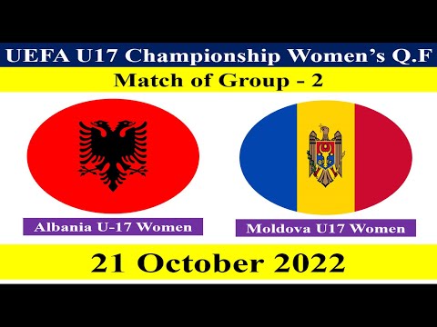 Albania U17 Women vs Moldova U17 Women-Football Match - 21 October 2022-UEFA U17 W's Championship QF