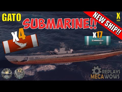NEW SUBMARINE Gato 4 Kills & 190k Damage | World of Warships Gameplay