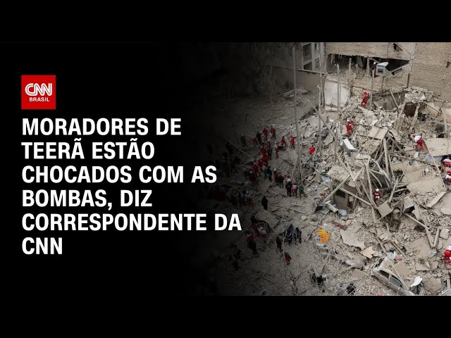 Correspondente da CNN mostra situação no Irã e relata reação de moradores com bombas| BASTIDORES CNN