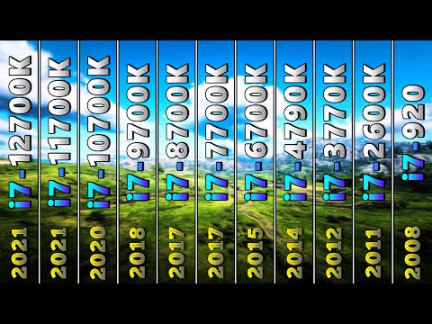 i7 12700K vs 11700K vs 10700K vs 9700K vs 8700K vs 7700K vs 6700K vs 4790K vs 3770K vs 2600K vs 920