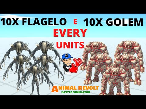 10x Flagelo e 10x Golem Every Units - Animal Revolt Battle Simulator