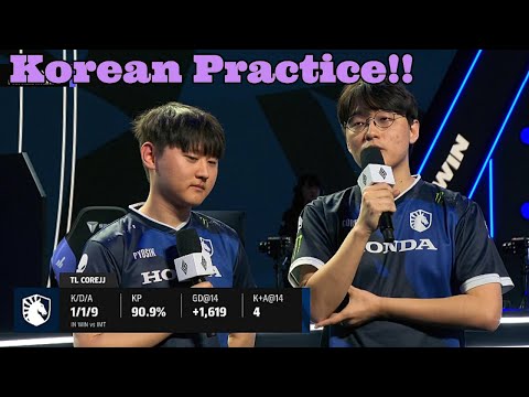 CoreJJ On Liquid's KOREAN Practice Schedule...