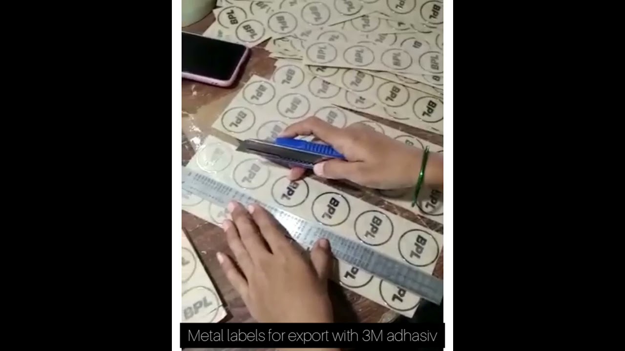 metal labels with 3M adhasiv