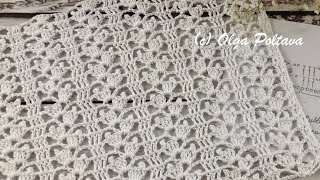 How to crochet lacy stitch with picots, crochet tutorial