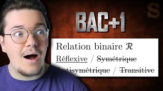 Relation binaire, réflexive, symétrique, antisymétrique, transitive, construction