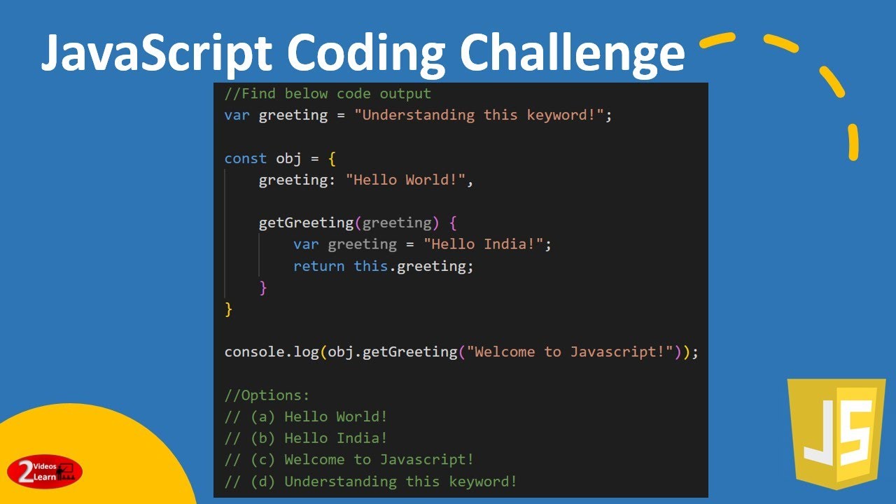 Javascript Coding Challenge - Episode 42 - this keyword