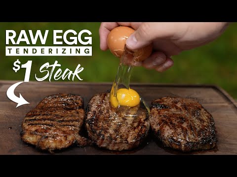 I tried RAW EGGS Tenderizing on $1 Steaks and this happened!