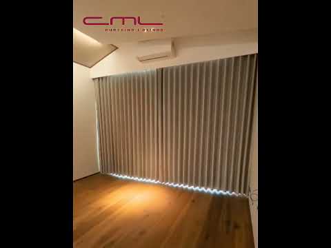 Motorized Curtain + Motorized Roman Blind Combination | Smart Window Solution
