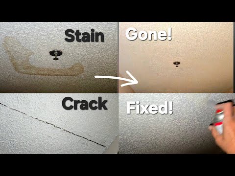 ⭐ Fix Snow-Texture Ceiling Cracks FAST! (Easiest DIY Stain Removal)