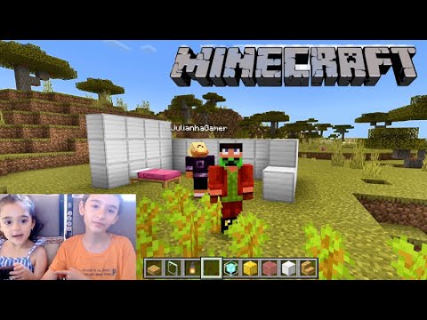 PRIMEIRO EPISÓDIO DA SAGA MINECRAFT (ENSINANDO MINHA IRMÃZINHA A CONSTRUIR)...