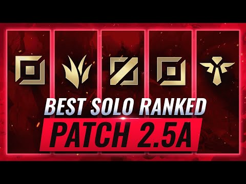 BEST Solo RANKED Champs for ALL ROLES - Patch 2.5A Wild Rift (LoL Mobile)