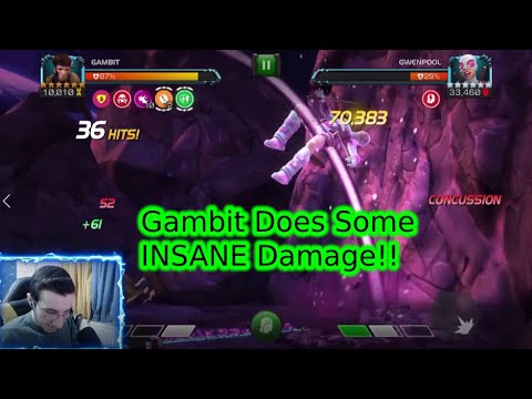 6 Star Rank 1 Gambit Destroys Cavalier Opponents(Without Horseman) | Marvel Contest Of Champions