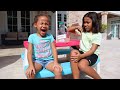 Girl BULLIES Little Sister At LEMONADE STAND Instantly Regrets It FamousTubeFamily