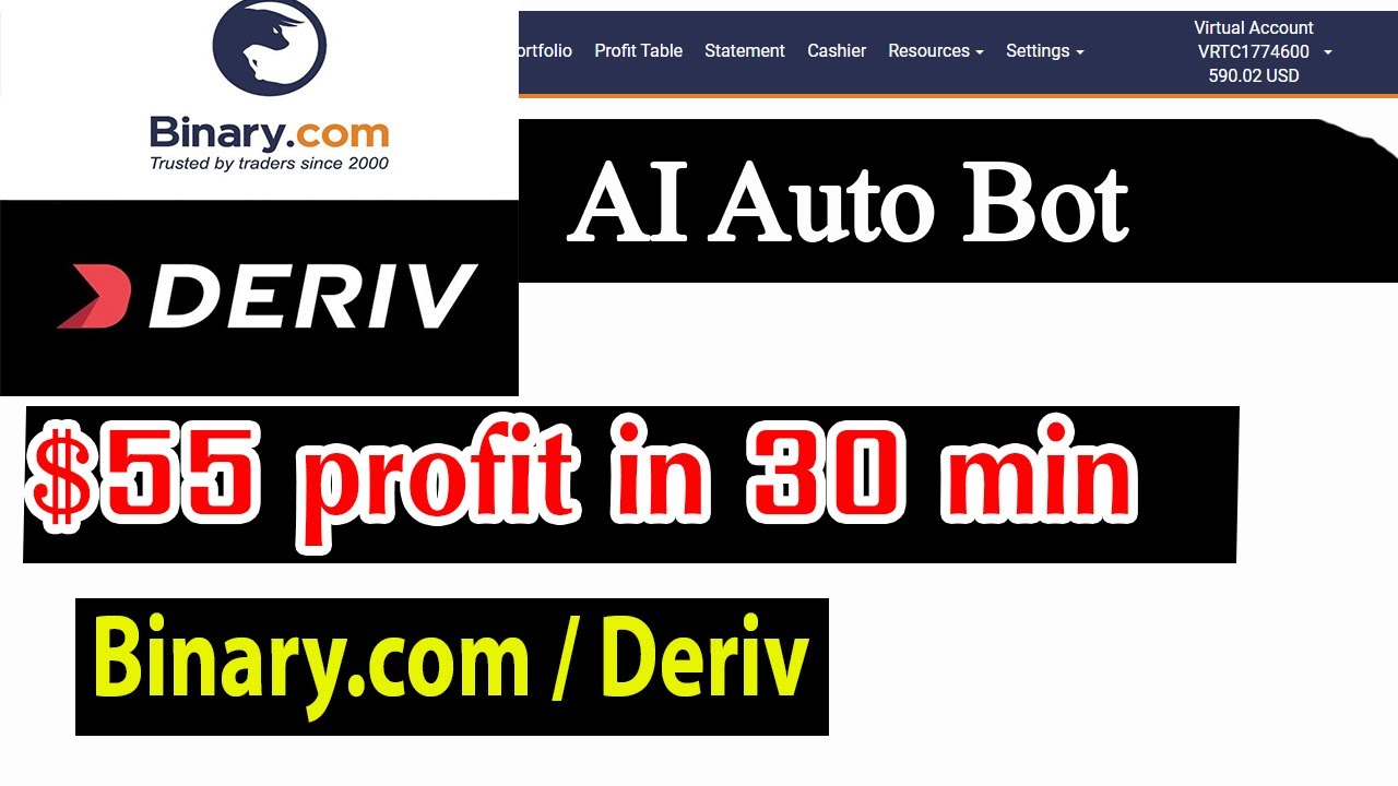 Binary Bot(deriv) Over-Under AI strategy BOT-$55 in 30 minutes | TradeShare