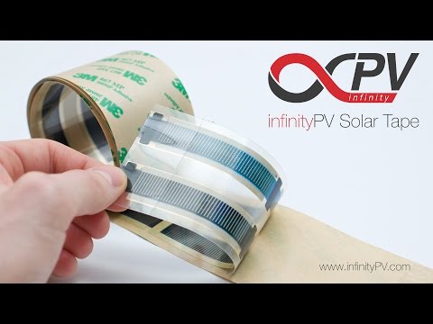 Flexible Solar Tape by infinityPV - organic solar cells that stick to any surface