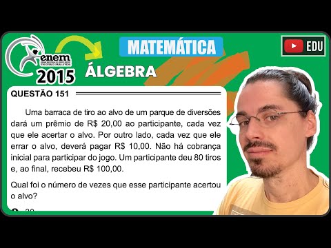 [ENEM 2015 PPL] 151 📘 ÁLGEBRA Uma barraca de tiro ao alvo de um parque de diversões dará um prêmio