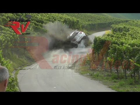 Gilbert & Rendina Crashes WRC ADAC Rallye Deutschland 2016