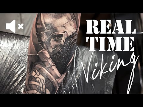 Realistic Viking - Real Time Tattoo (entire process with no sound)