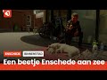 Zandsculptuur in de binnenstad van Enschede