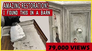 AMAZING RESTORATION OF VINTAGE SIDE TABLE  w/ MOTHER OF PEARL TILE /Furniture Restoration