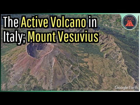 The Active Volcano in Italy; Mount Vesuvius