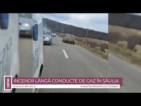 Incendii langa conducte de gaz in Saulia