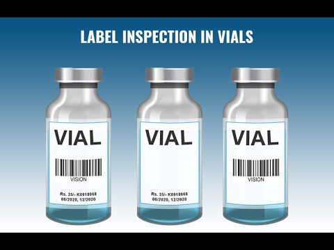 Round label inspection in vials/bottles, for labeling