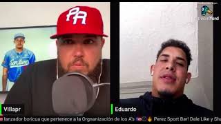 Eduardo Rivera lanzador zurdo boricua A’s 🇵🇷⚾️