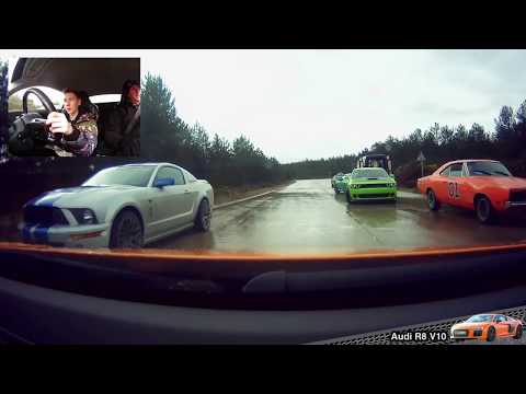 14 year old driving Audi R8 the V10 model at Bovington Camp - British Nurburgring