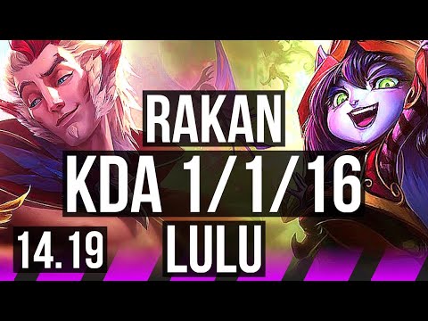 RAKAN & Lux vs LULU & Zeri (SUP) | 1/1/16, Rank 14 Rakan | EUW Challenger | 14.19