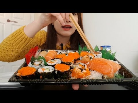 ĂN VÀ CẢM NHẬN SUSHI SASHIMI -Tasting sushi