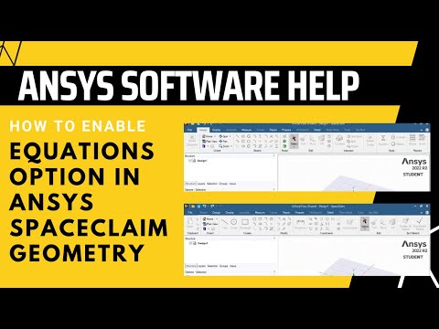 How to Enable Equations Option in ANSYS SpaceClaim Geometry Creation Tool | ANSYS SpaceClaim Modeler