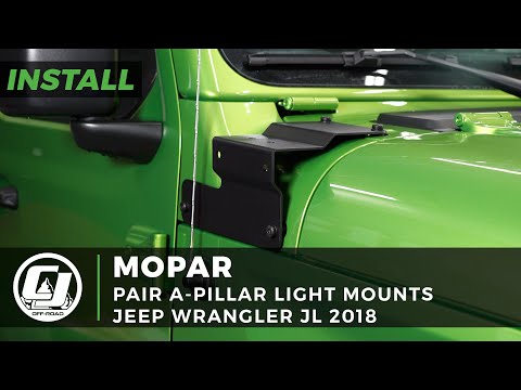 Add more exterior lighting to your JL Wrangler: Mopar Light Pillar Mounts Install