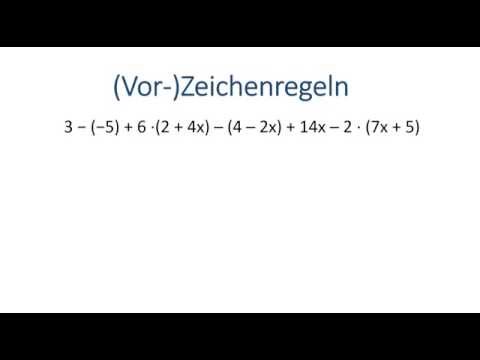 Vorzeichenregeln