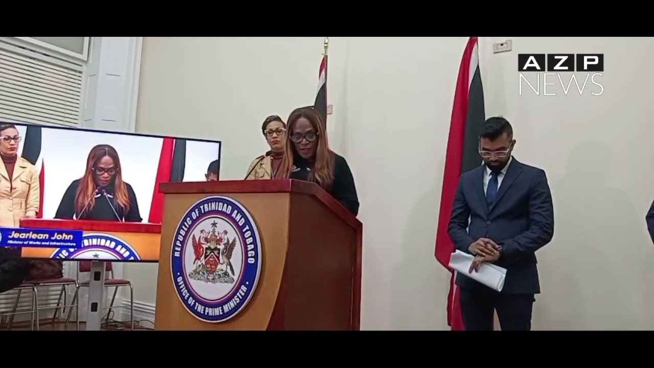 Minister of Works Jearlean John on flooding mitigation projects. Video: Prior Beharry