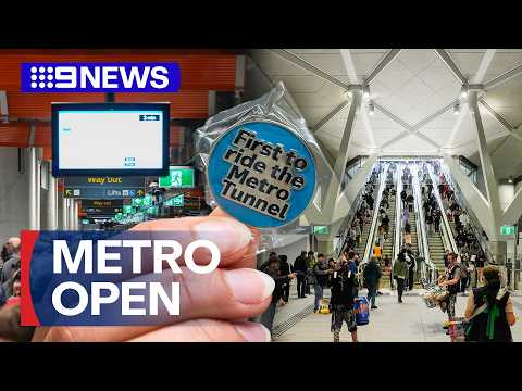 Melbourne Metro Tunnel finally opens | 9 News Australia