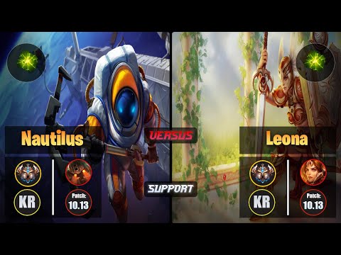 Challenger NAUTILUS [Aftershock] (Support) VS  LEONA - Challenger KR Patch 10.13