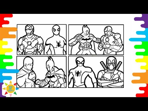 Avengers Mega Speed Coloring Pages | Superheroes Coloring Page