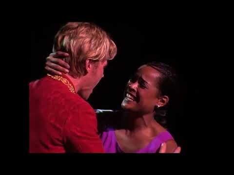 Aida Broadway musical trailer artwork with stylized Egyptian motif