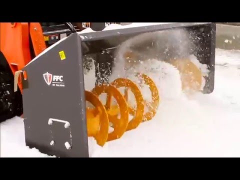 FFC Paladin 11096G Snow Blower demo with Kubota SVL90-2