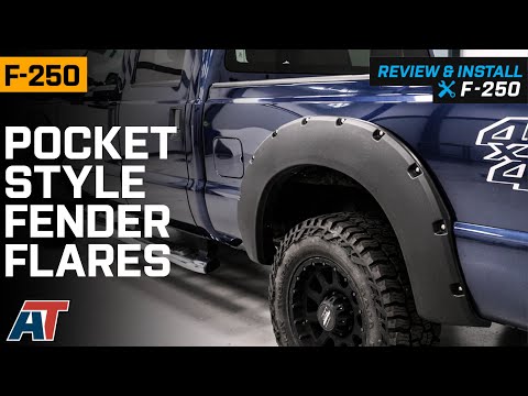 2011-2016 F-250 Pocket Style Fender Flares; Textured Black Review & Install