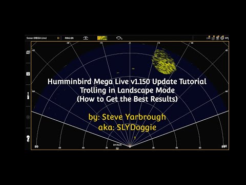 Humminbird Mega Live v1.150 Update Tutorial - Trolling in Landscape Mode
