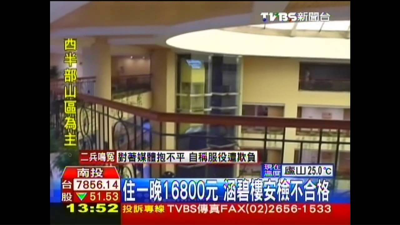 住一晚16800元　涵碧樓安檢不合格