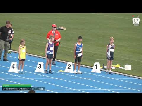 U10 Boys 60m Hurdles Heat 8: 2021 State Combined Events Championships // LAVicTV