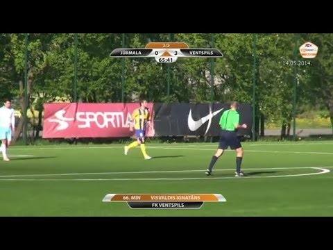 14.05.14 Visvaldis Ignatans scores goal vs FC Jurmala_(video sportacentrs.com)