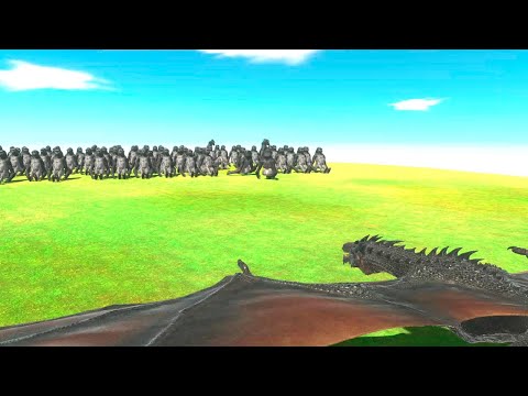 Dragon VS 100 Mutant Primates | Animal Revolt Battle Simulator