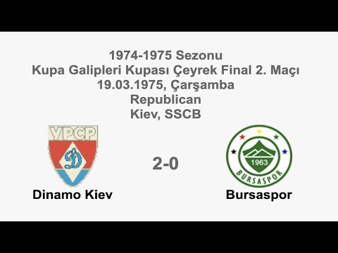 Dinamo Kiev 2-0 Bursaspor 19.03.1975 - 1974-1975 UEFA Cup Winners' Cup Quarter Final 2nd Leg
