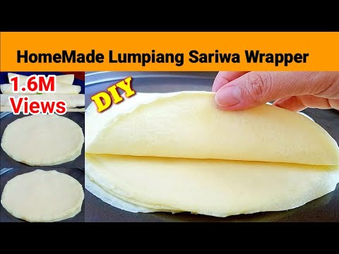 LUMPIANG SARIWA WRAPPER RECIPE || HOMEMADE FRESH LUMPIA WRAPPER | DIY Fresh Lumpia Wrapper