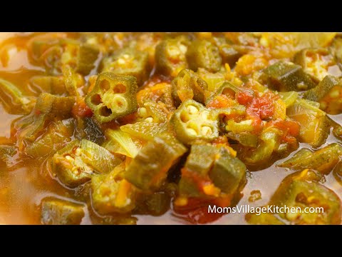 How To Cook Okra - Ugandan African Food - Mom's Village Kitchen